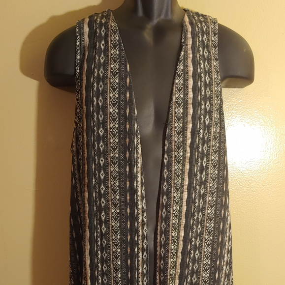 Other - Brown, black and tan long sleeveless vest